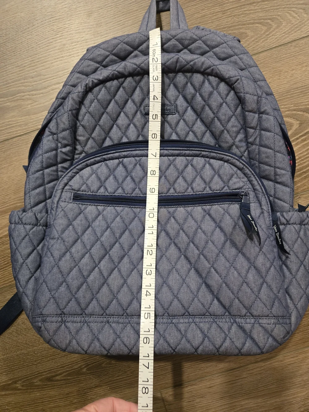 Vera Bradley Quilted Light Gray Backpack